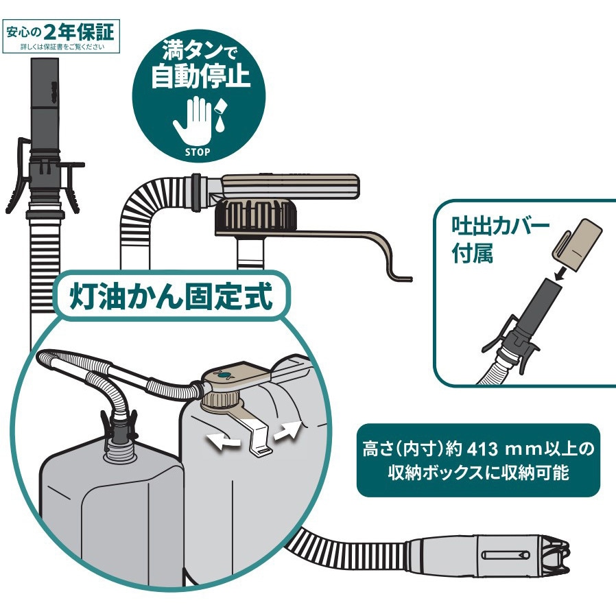 EPF-803 乾電池式給油ポンプ ママオート タンク直付け型 EPシリーズ 1