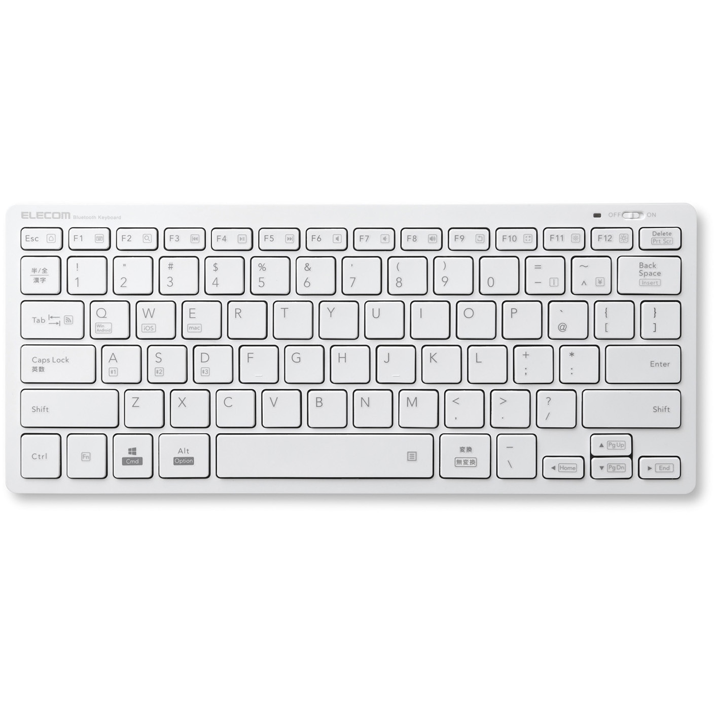 TK-FBP102XWH キーボード ワイヤレス Bluetooth 無線 ミニキーボード 