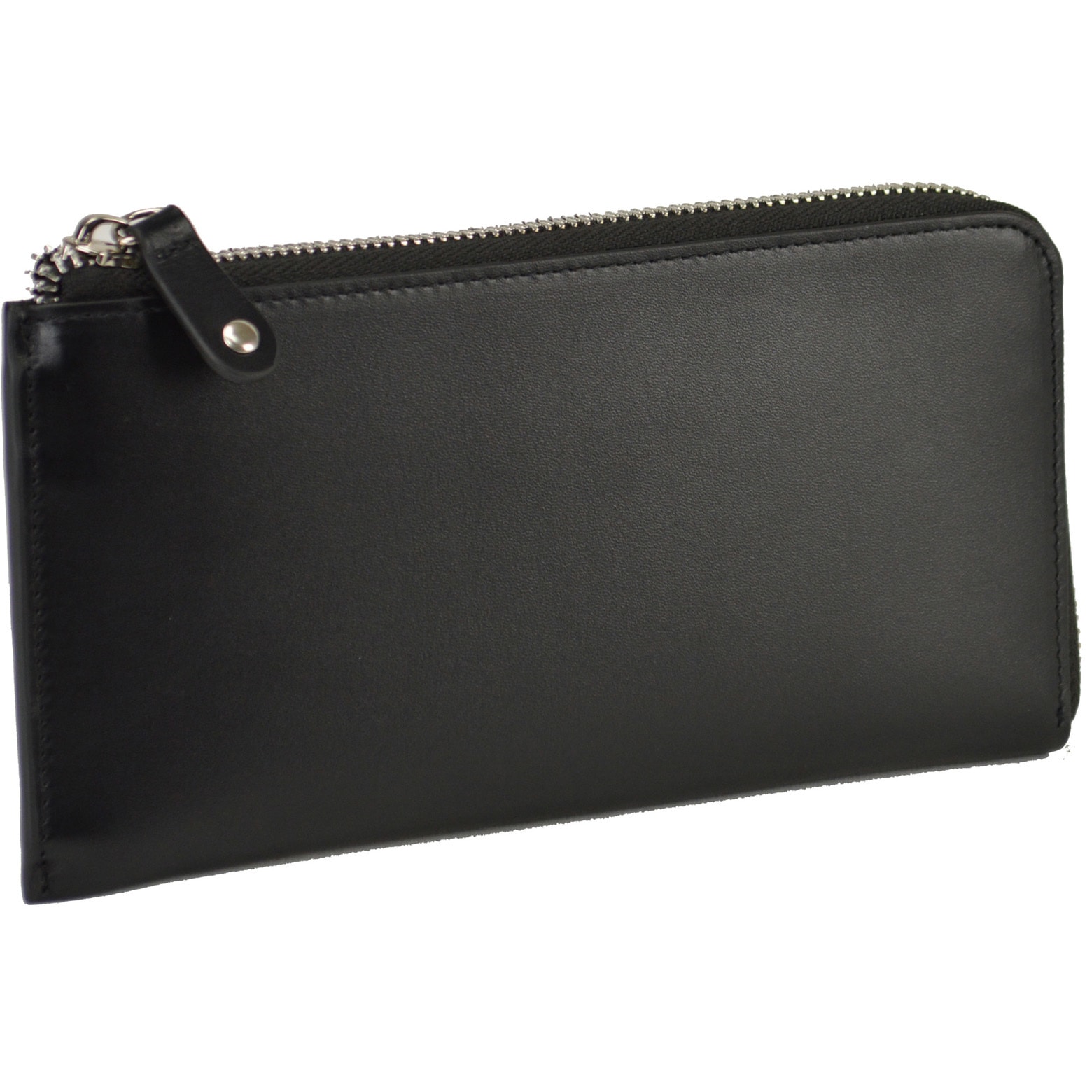 28002-01 牛革製L字ファスナー長財布 平野鞄 クロ色   28002-01