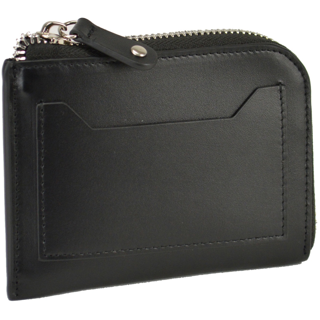 28003-01 牛革製L字ファスナーミニ財布 平野鞄 クロ色   28003-01