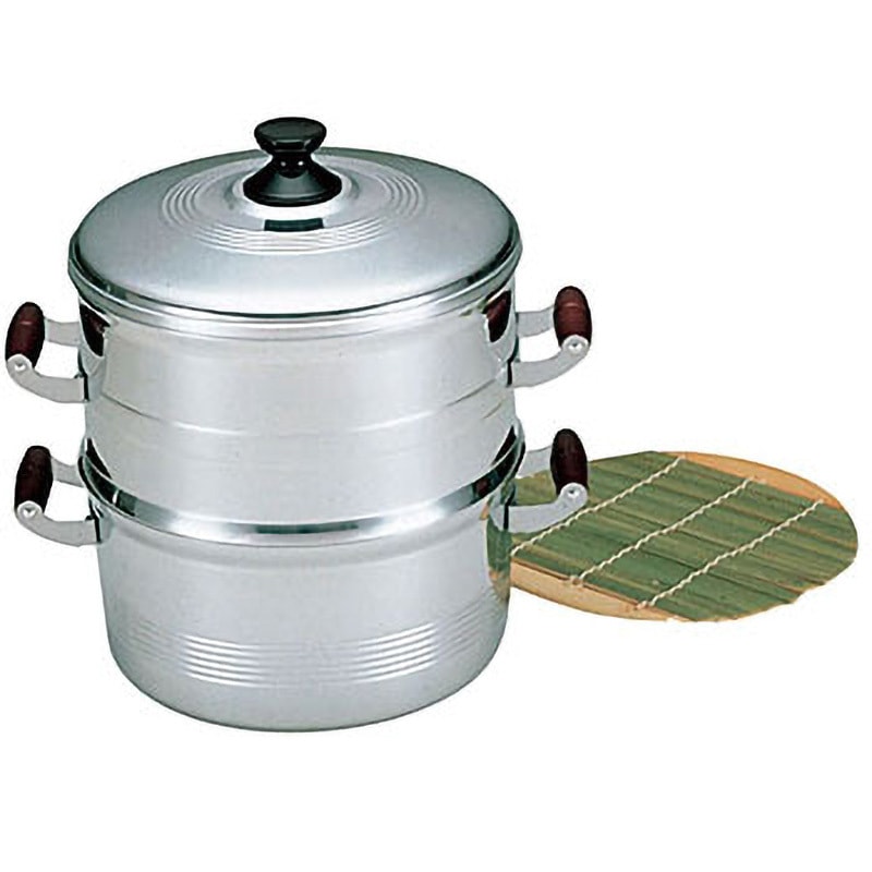 アルミ長生セイロ〈デラックス〉 二重 hokua(北陸アルミニウム) サイズ26cm