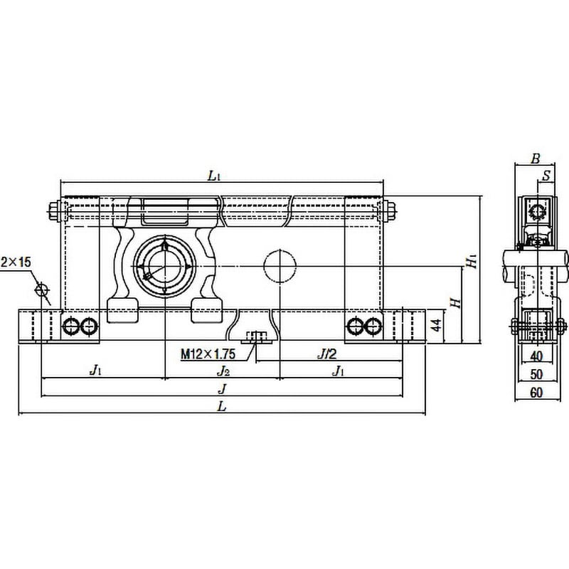 軽溝形鋼製フレーム ストレッチャー給油式