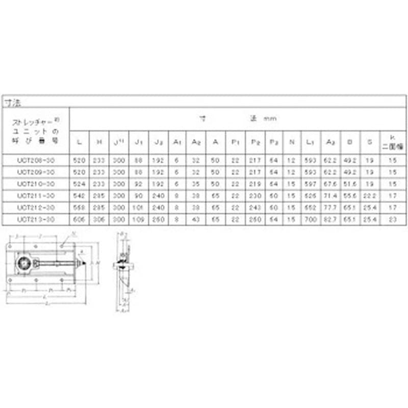 UCT211-30 ストレッチャーユニット 山形鋼製フレーム 無給油式 1個 NTN(エヌティーエヌ) 【通販モノタロウ】