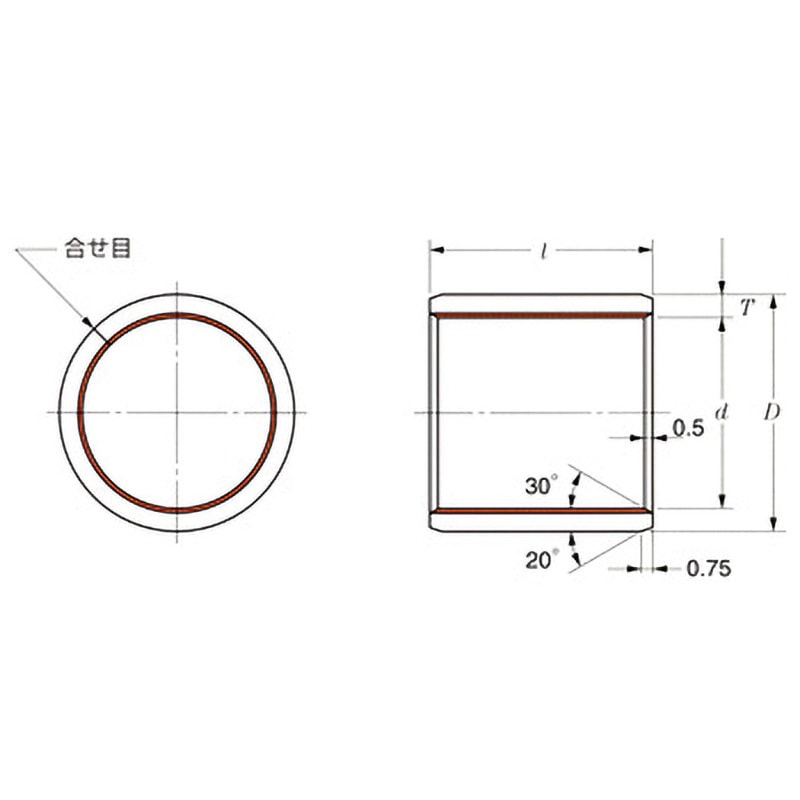 R-MLE2535 精密樹脂MLEベアリング MLE形 NTN(エヌティーエヌ