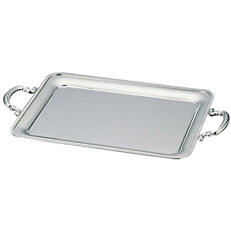 2412001 UK18-8菊渕角盆 (手付) 1個 UK(三宝) 【通販モノタロウ】