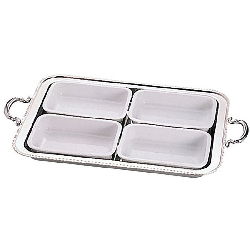 UK18-8ユニット角湯煎用陶器セット 4分割 1個 UK(三宝) 【通販モノタロウ】