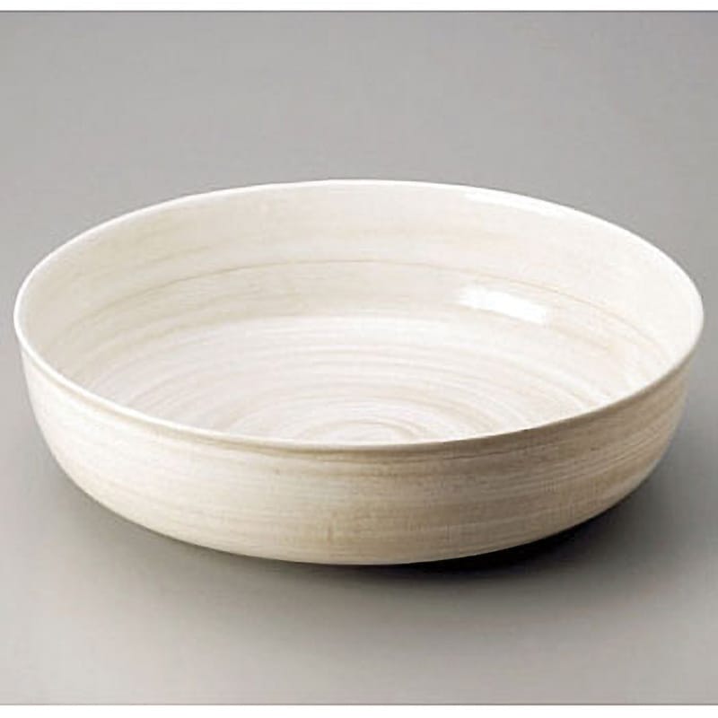 アルミ電磁用深型ドラ鉢 白刷毛目 砺波商店 丸型 容量5L 尺0サイズ 高さ85mm