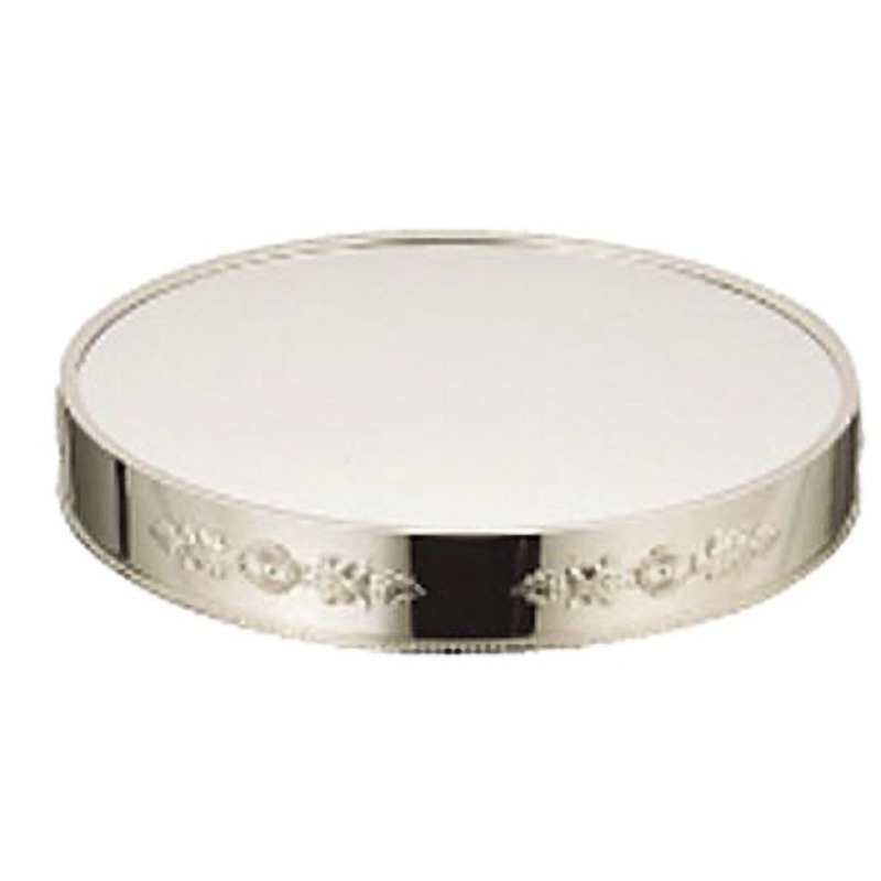 2202400 UK18-8丸ミラープレート (アクリル) UK(三宝) 模様:菊