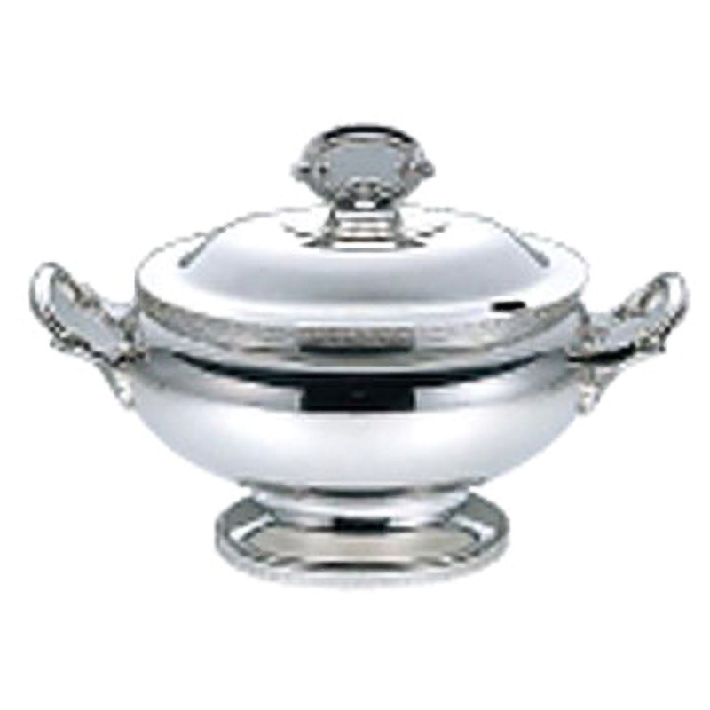 3043210 UK18-8菊渕小判スープチューリン UK(三宝) 容量2500mL サイズS高さ210mm