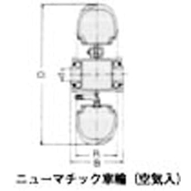 2.00-4W ニューマチック車輪(空気入) イノアック ゴム車輪 車輪径200mm車輪幅47mm