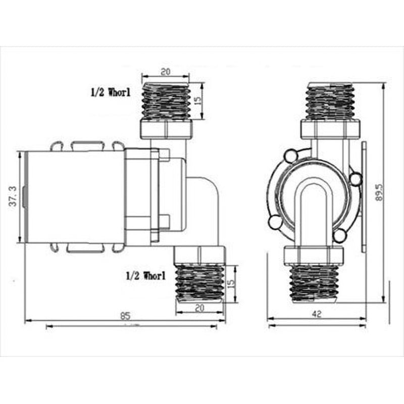 M100-15SL AC100V 8mmニップル付き 循環ポンプ マリンテック