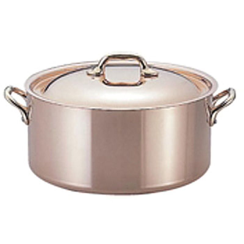 652224 カパーイノックス半寸胴鍋(蓋付) モービル 容量6L サイズ24cm