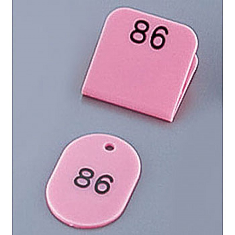 親子札 連番1〜50 ブルー 1組（50枚入） 光 aso 7-4168-08 医療・研究用機器 親子番号札 角型 1～50(1組)ブルー - 共栄プラスチック