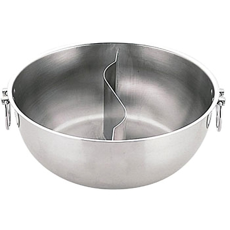 UK18-0 しゃぶしゃぶ鍋 仕切付 UK(三宝) 容量3.8L サイズ25cm - 【通販