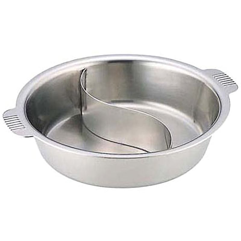 和田助製作所　ちり鍋　火鍋　2仕切　電磁対応　26㎝　ステンレス　蓋付き 電磁用ちり鍋 2仕切 和田助製作所 容量2.1L サイズ26cm - 【通販