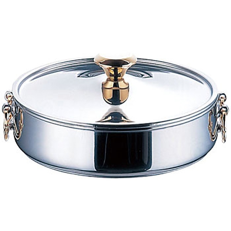 しゃぶしゃぶ鍋 18-8ステンレス ガス用 23cm ES（takumi） しゃぶしゃぶ鍋 ガス用 18-8（ステンレス） ES 23cm 燕人の匠 桜吟 チタン