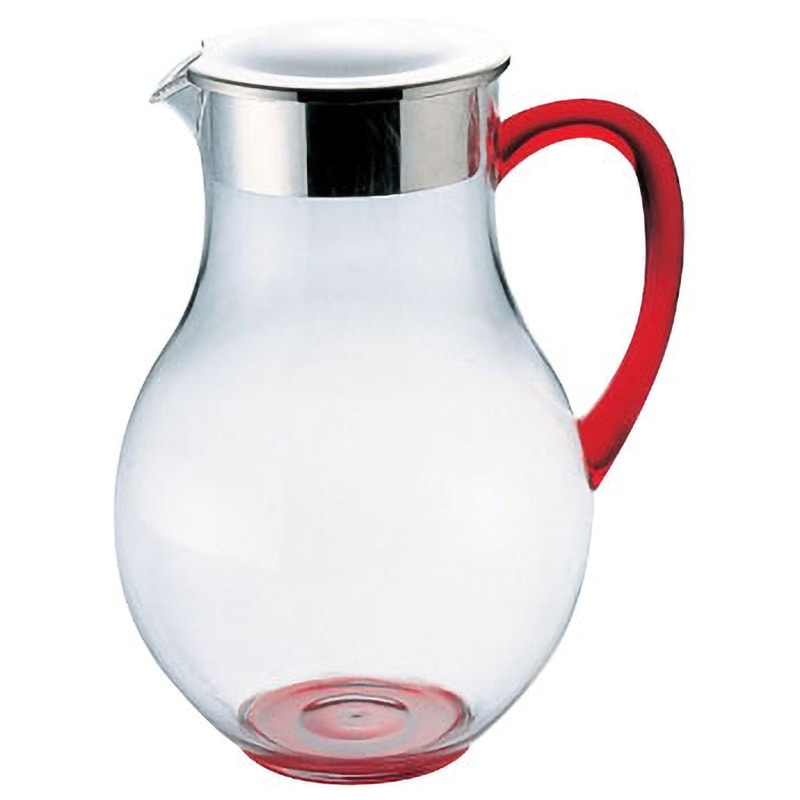 3031090 UKウォーターピッチャー(蓋付) UK(三宝) 容量2.2L レッド色