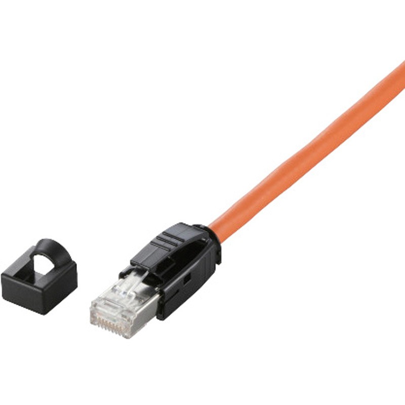 LD-22353B-200 産業用LANケーブル 微可動用 耐油 アルミテープシールド+編組シールド AWG26×4P 橙 オレンジ エレコム 1個 LD-22353B-200