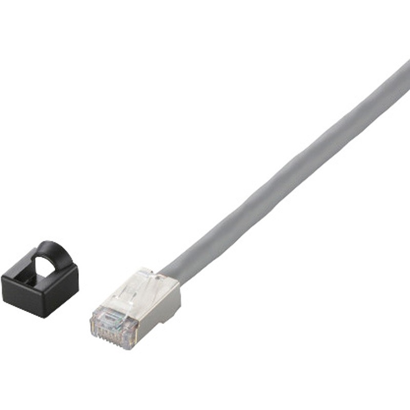 LD-23231B-070 産業用LANケーブル 可動用 耐油 編組シールド AWG26×4P 灰 グレー エレコム 両端コネクター付 ヨリ線 非対応 7m  1個 LD-23231B-070