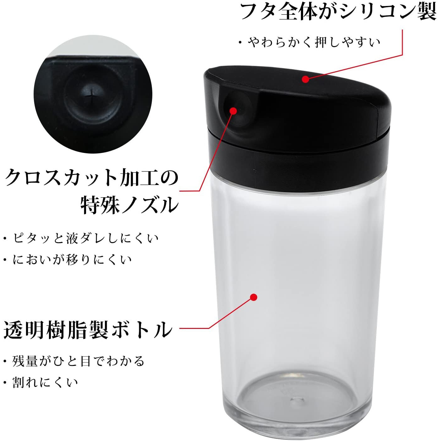 KK-045 DLプッシュ式しょうゆ差し 1個 LEC(レック) 【通販モノタロウ】