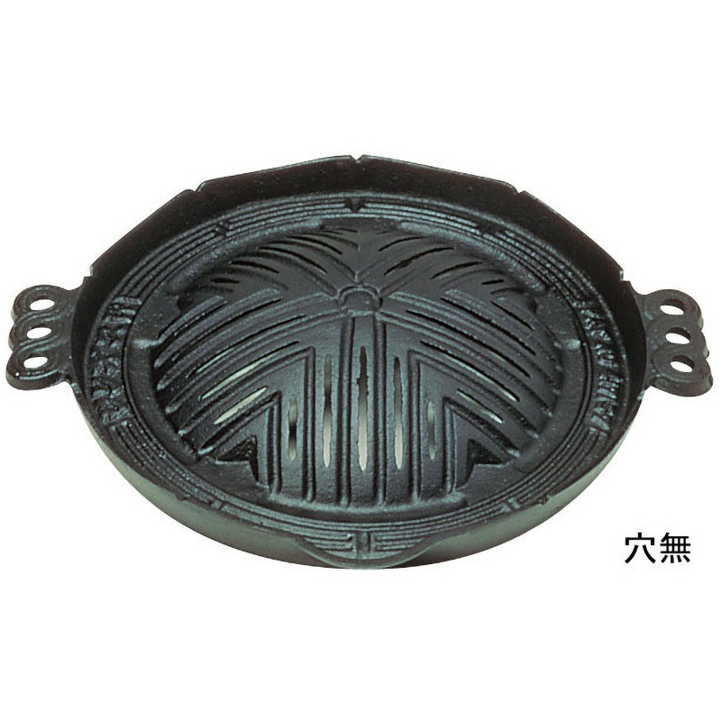 S) 鉄ジンギス鍋 穴無 三和精機製作所 鉄鋳物 直径22cm 【通販モノタロウ】