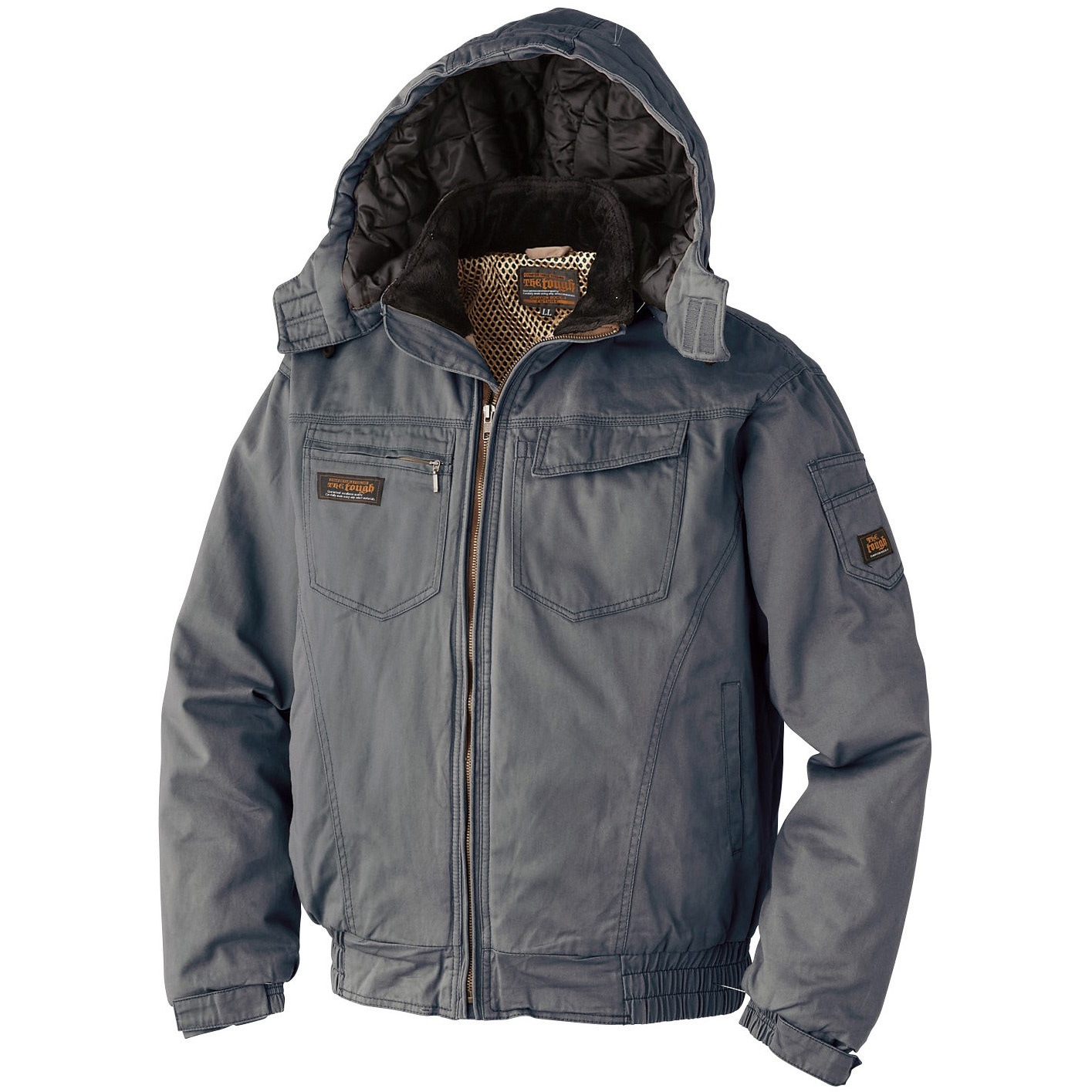 01331 防寒ブルゾン アタックベース 綿100% アーバングレー色 M着丈68cm