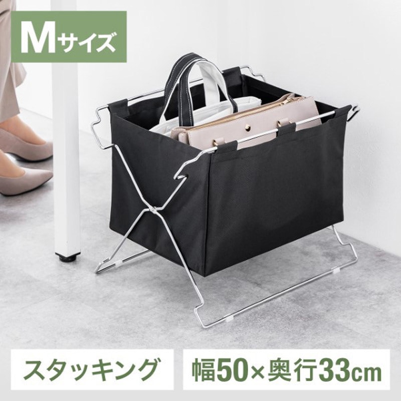 200-CB048BK 収納ボックス_手荷物用_スタッキング機能付き 1個 サンワ