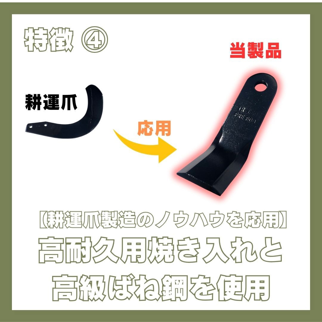 MK10H×38 草刈り替刃 ハンマーナイフ 1セット(38枚) ノウキナビプラス