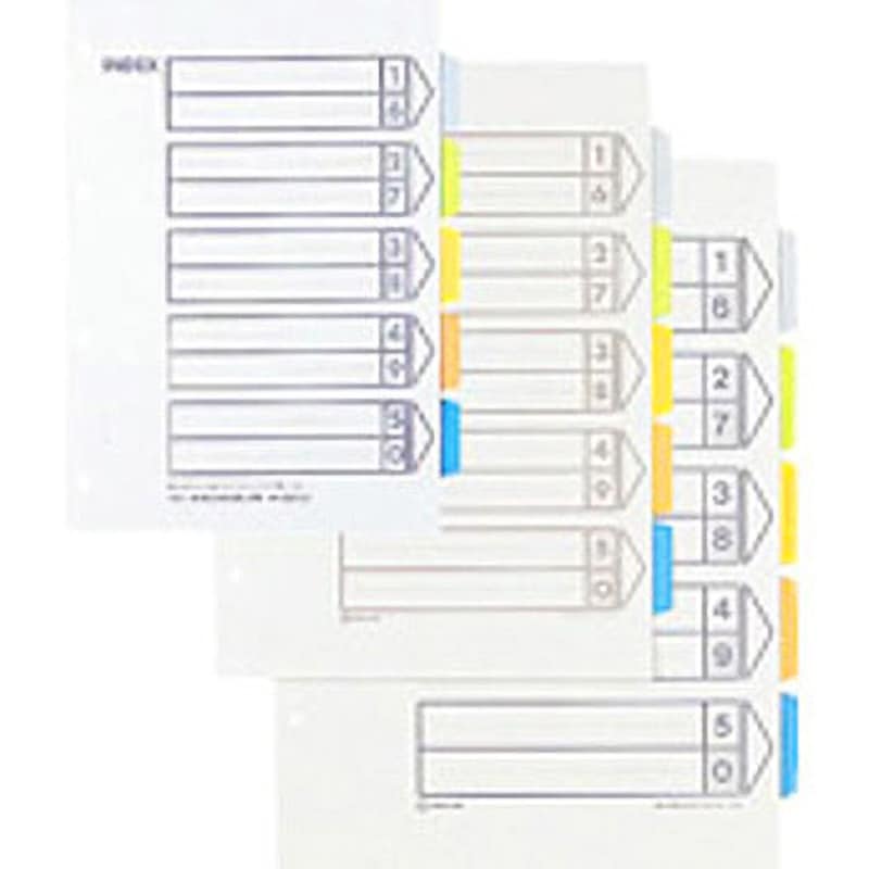 1000S カラーインデックス キングジム 5色5山タイプ 4穴 A3タテサイズ