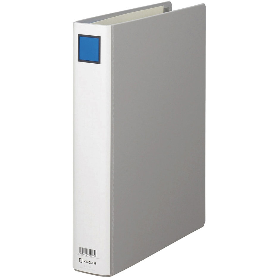 974N キングファイル G (片開き タテ型) キングジム グレー色 A4タテ