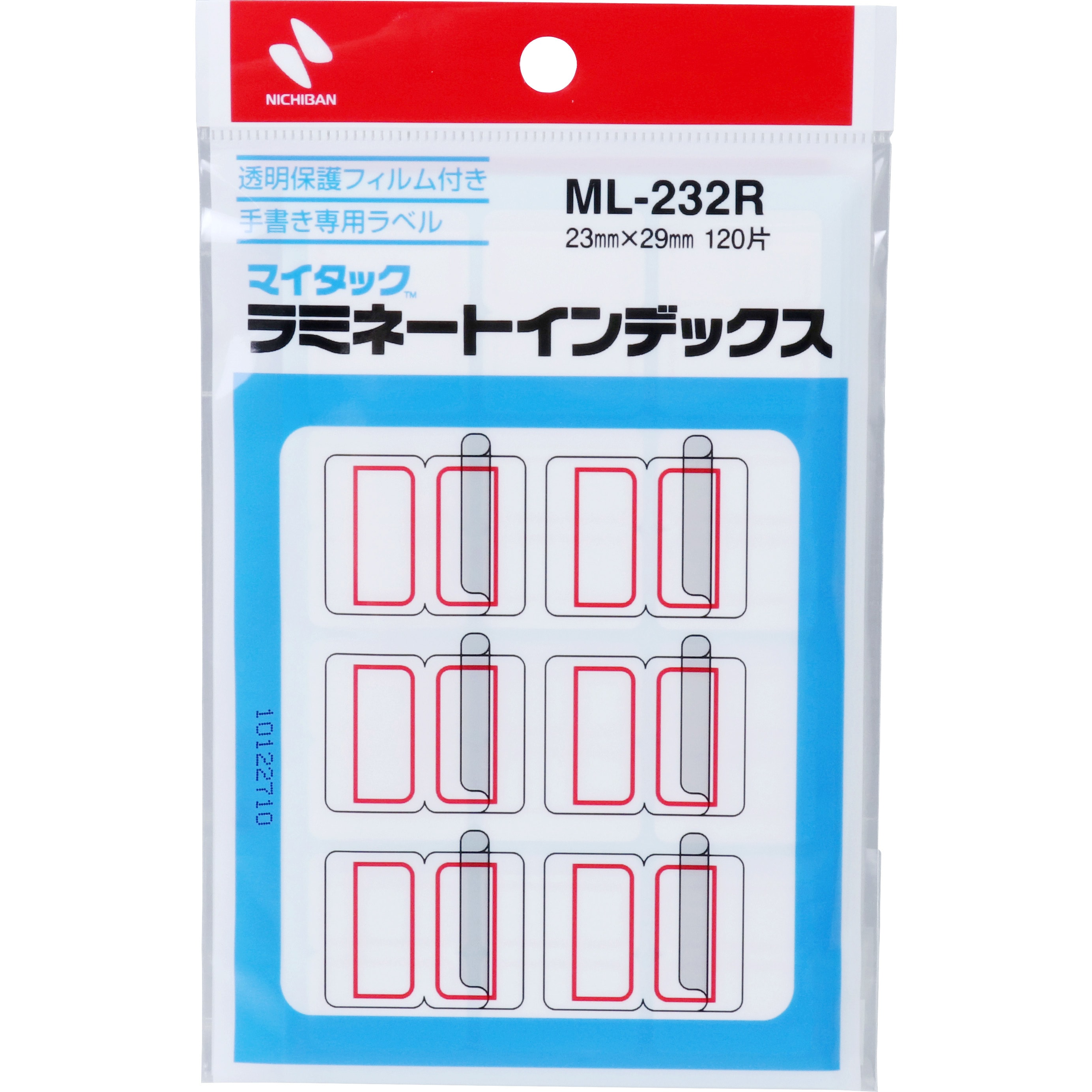 ML-232R マイタック ラミネートインデックス ニチバン 赤色 1パック