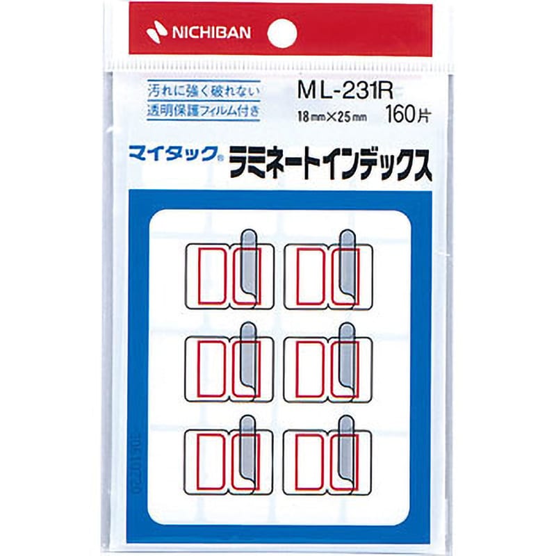 まとめ）ニチバン リサイクルインデックス ML-131RR 赤