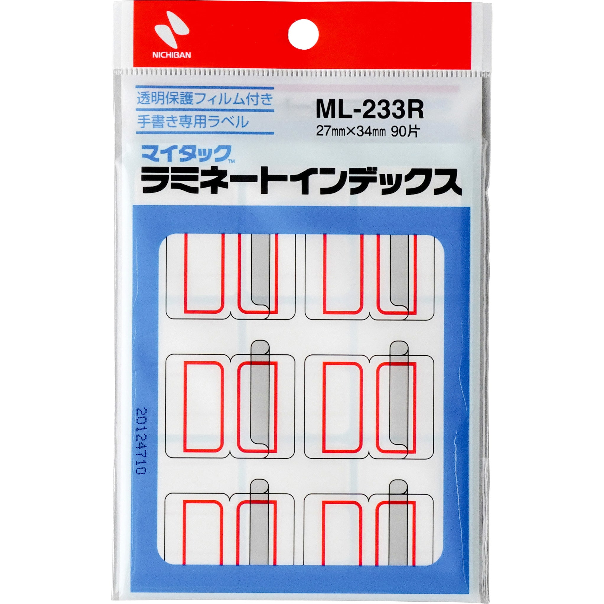 ML-233R マイタック ラミネートインデックス 1パック(90片) ニチバン 【通販サイトMonotaRO】