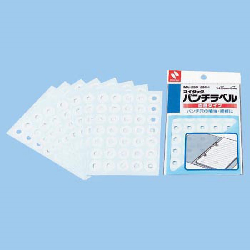 まとめ) ニチバン マイタックリサイクルパンチラベル 外径14.5mm ML