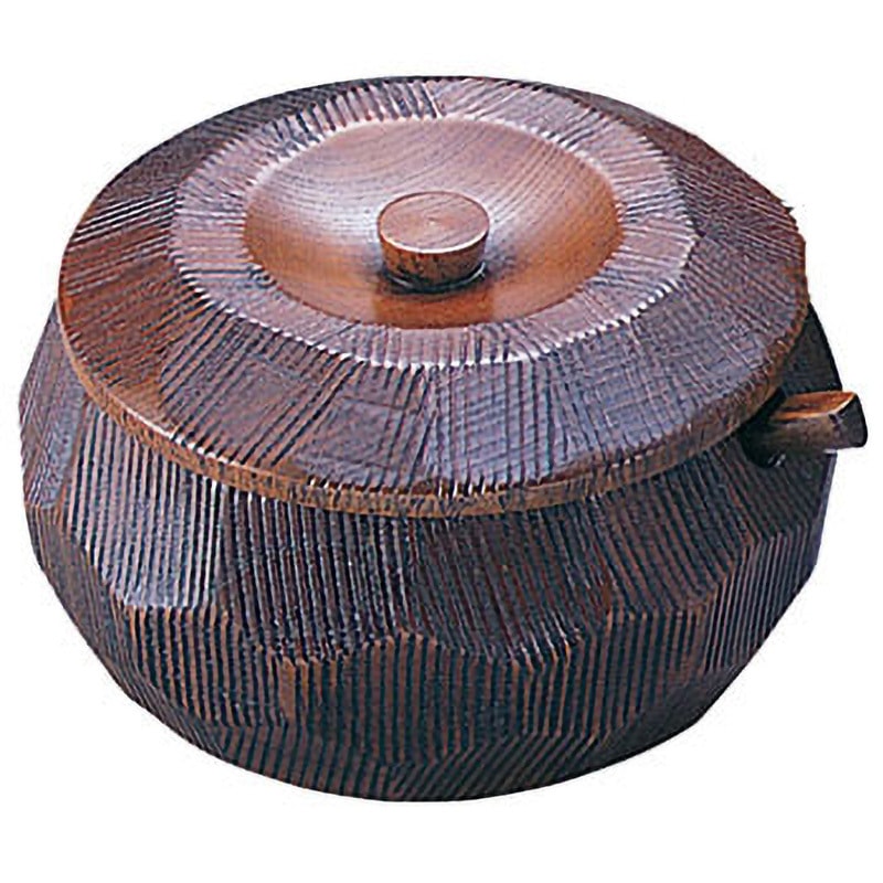 25892 摺り漆木製飯器セット(蓋付) 用美(ヤマコー) 直径140mm高さ95mm