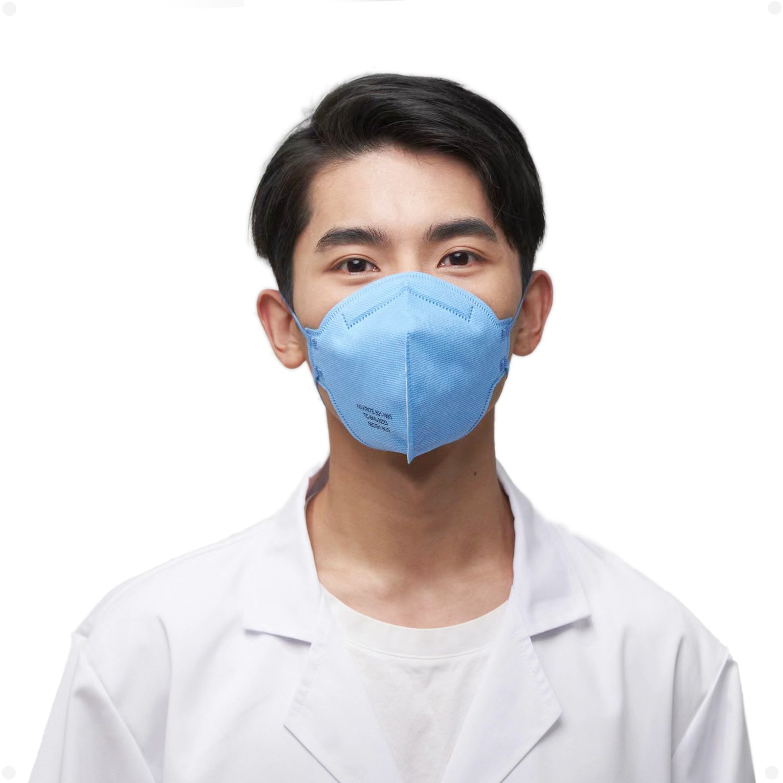 JN013-C Makrite N95マスク 米国NIOSH承認 折りたたみ式 個包装 ブルー