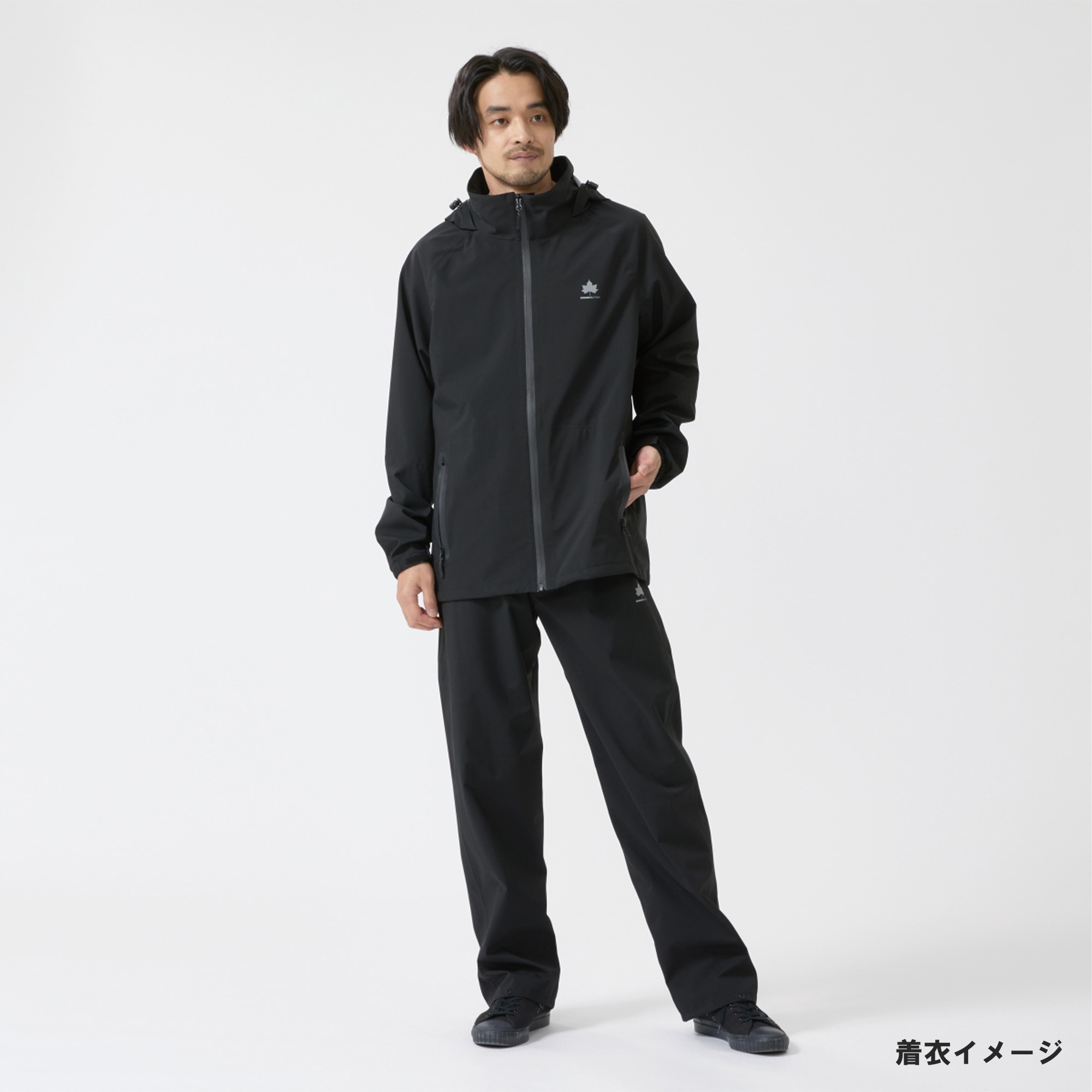 ロゴス  LBL3レイヤーレインスーツ  M  ブラック 35010711 LOGOS by LIPNER 3レイヤーレインスーツ ロゴス ブラック色