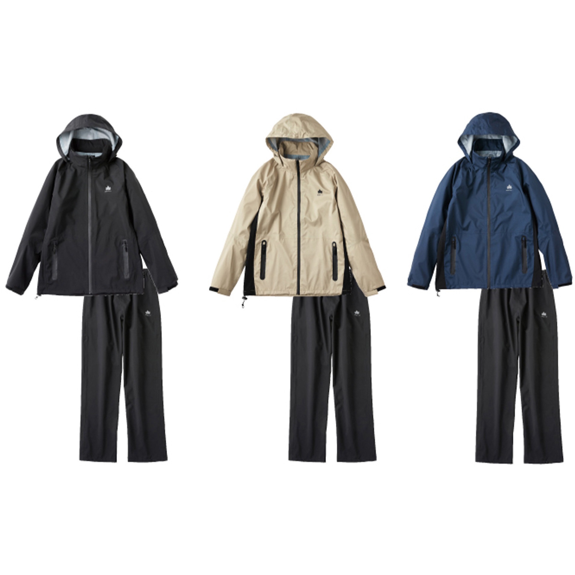 35010711 LOGOS by LIPNER 3レイヤーレインスーツ ロゴス ブラック色