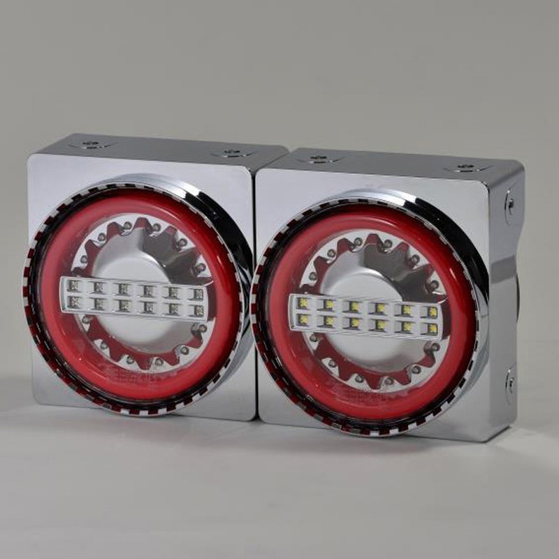 2連 バックランプ付 ハイフラ防止抵抗付 左右セット JB 丸型LEDテールランプ 1個 JB(日本ボデーパーツ工業) 【通販モノタロウ】