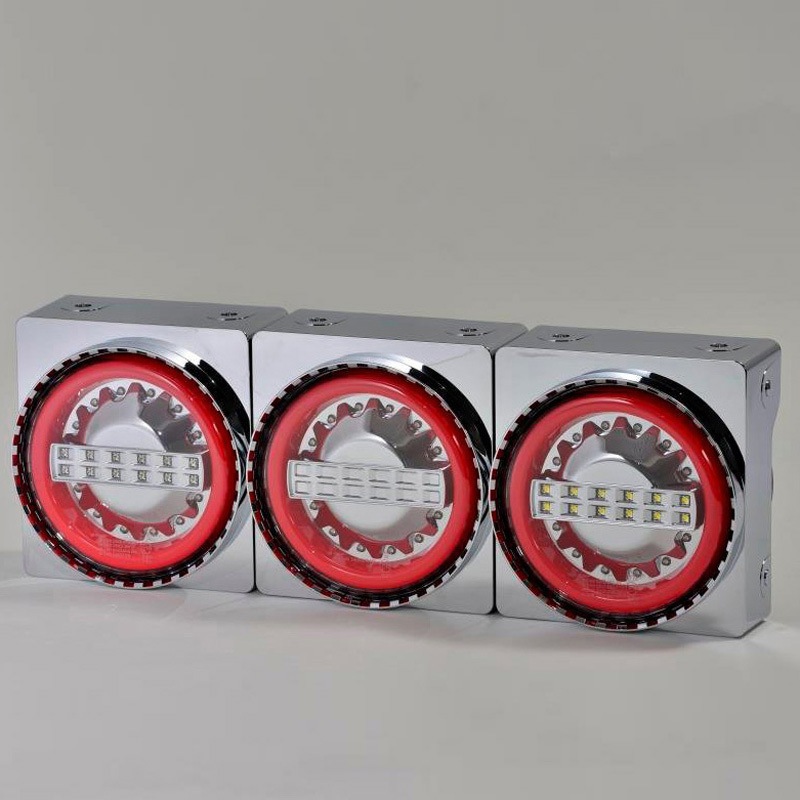 JB丸型LEDテールランプ 3連 バックランプ付 シーケンシャル仕様