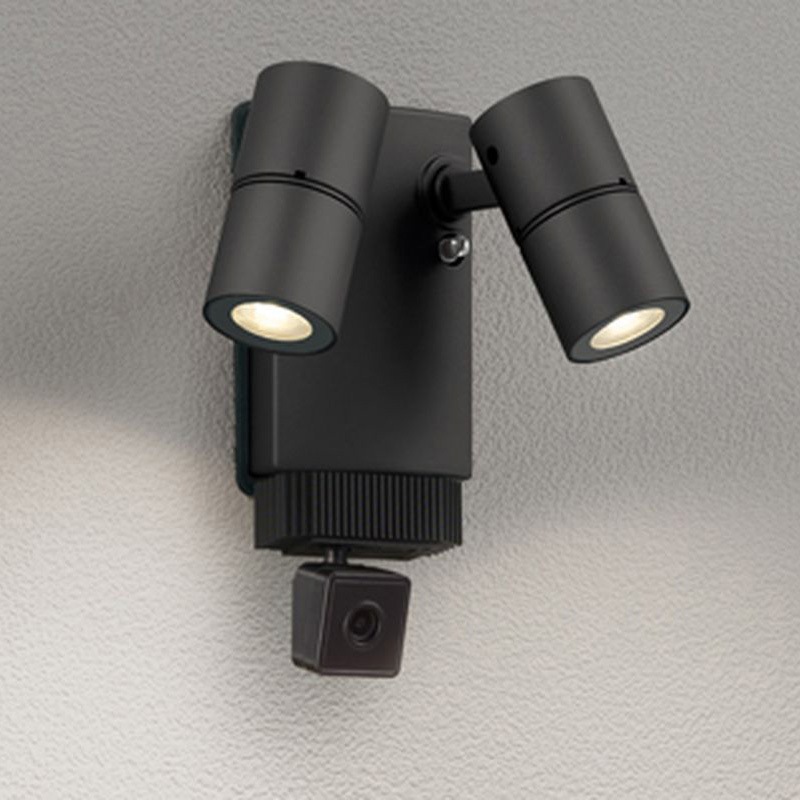 OG264254R 高演色LED ミニマルエクステリアスポットライト 顔識別カメラ付 ODELIC(オーデリック) 配光タイプ:ワイド配光(42°) 2700K 幅Φ53mm長さ100mm  OG264254R