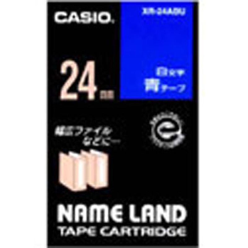 ネームランド 青に白文字テープ カシオ計算機 ネームランドテープ