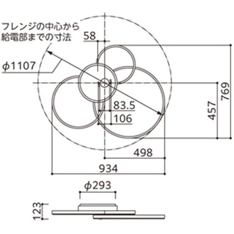 OC257242BC LED一体型 シャンデリア リング 1台 ODELIC(オーデリック