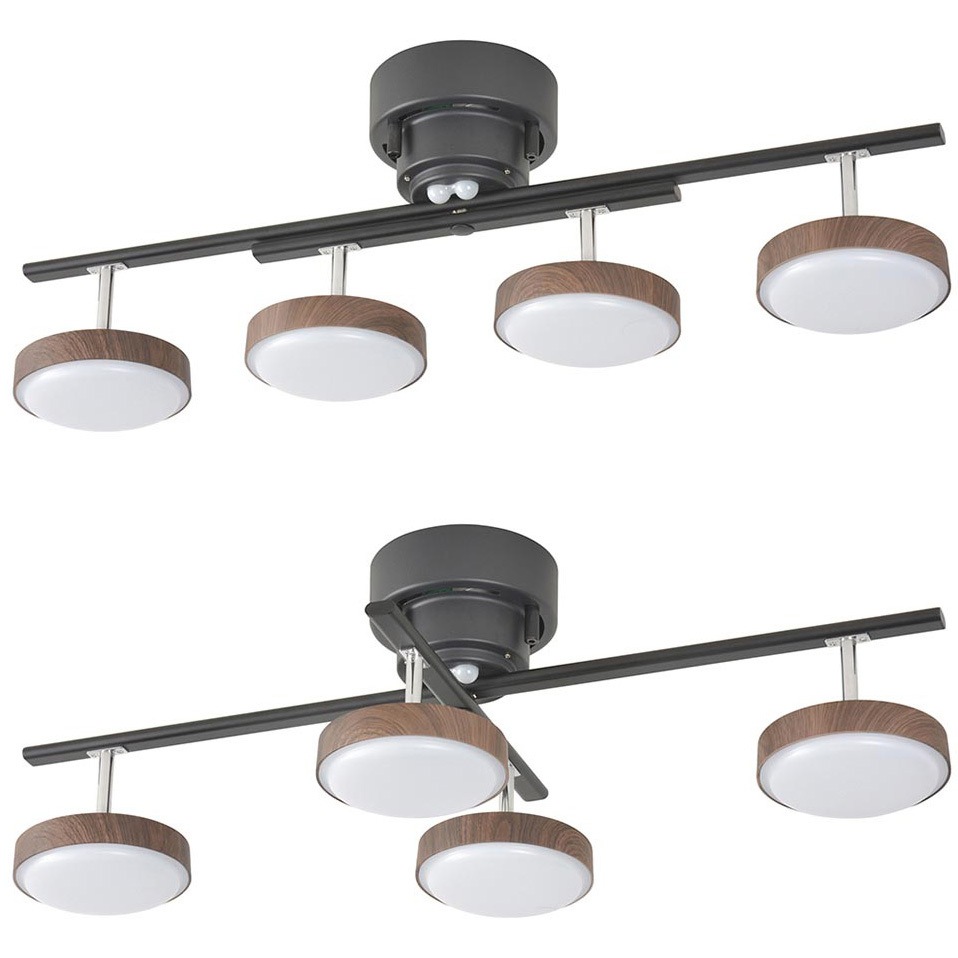 i*u様 4灯式シーリングライト LT-YLS4RC-K LED4灯シーリングライト オーム電機 チップ型LED