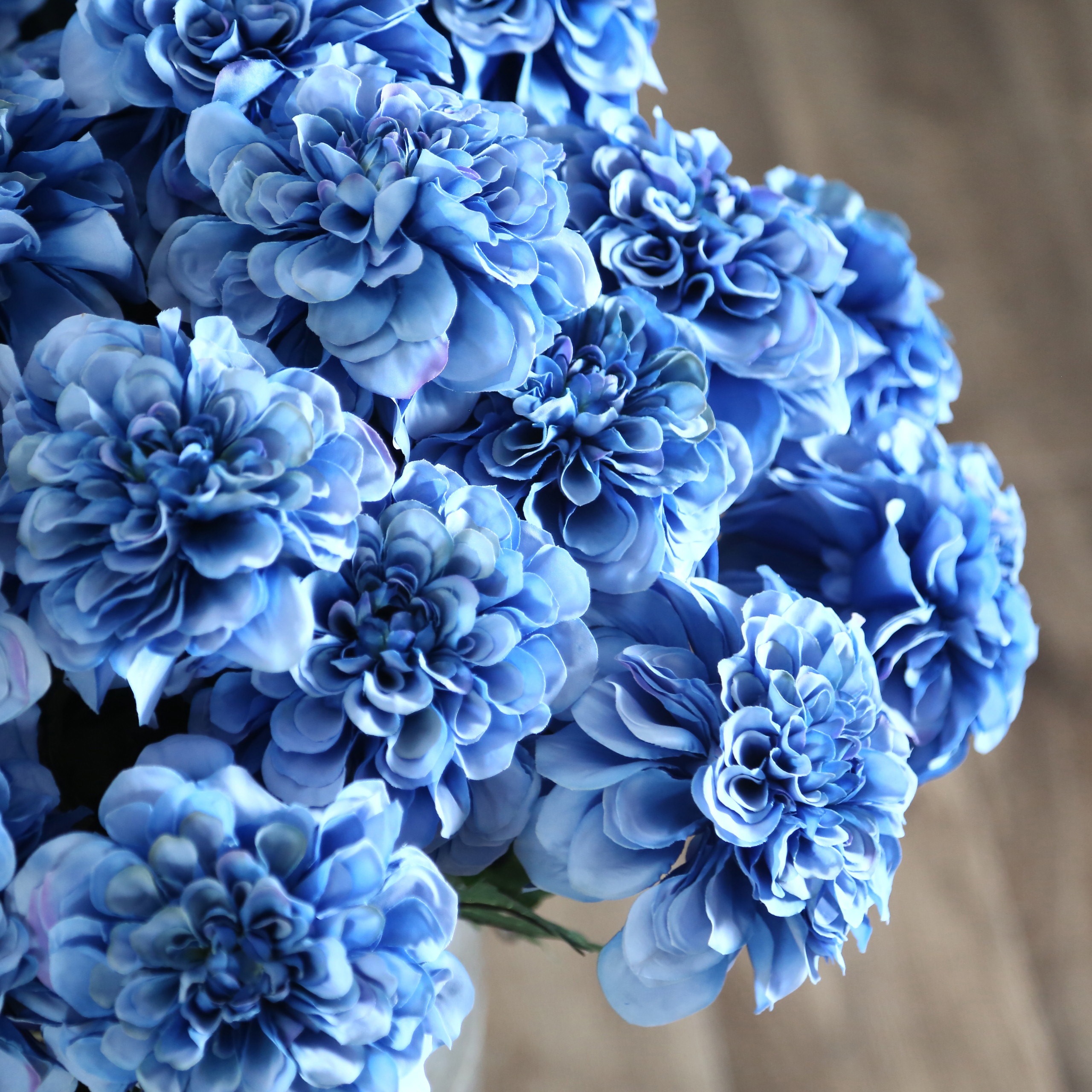 【レア美品】エマイユ・ド・リモージュ★青い花瓶と花★プレート4枚 BU145 LD17-0103A12M 造花 ダリアシリーズ エルブレイン 1セット