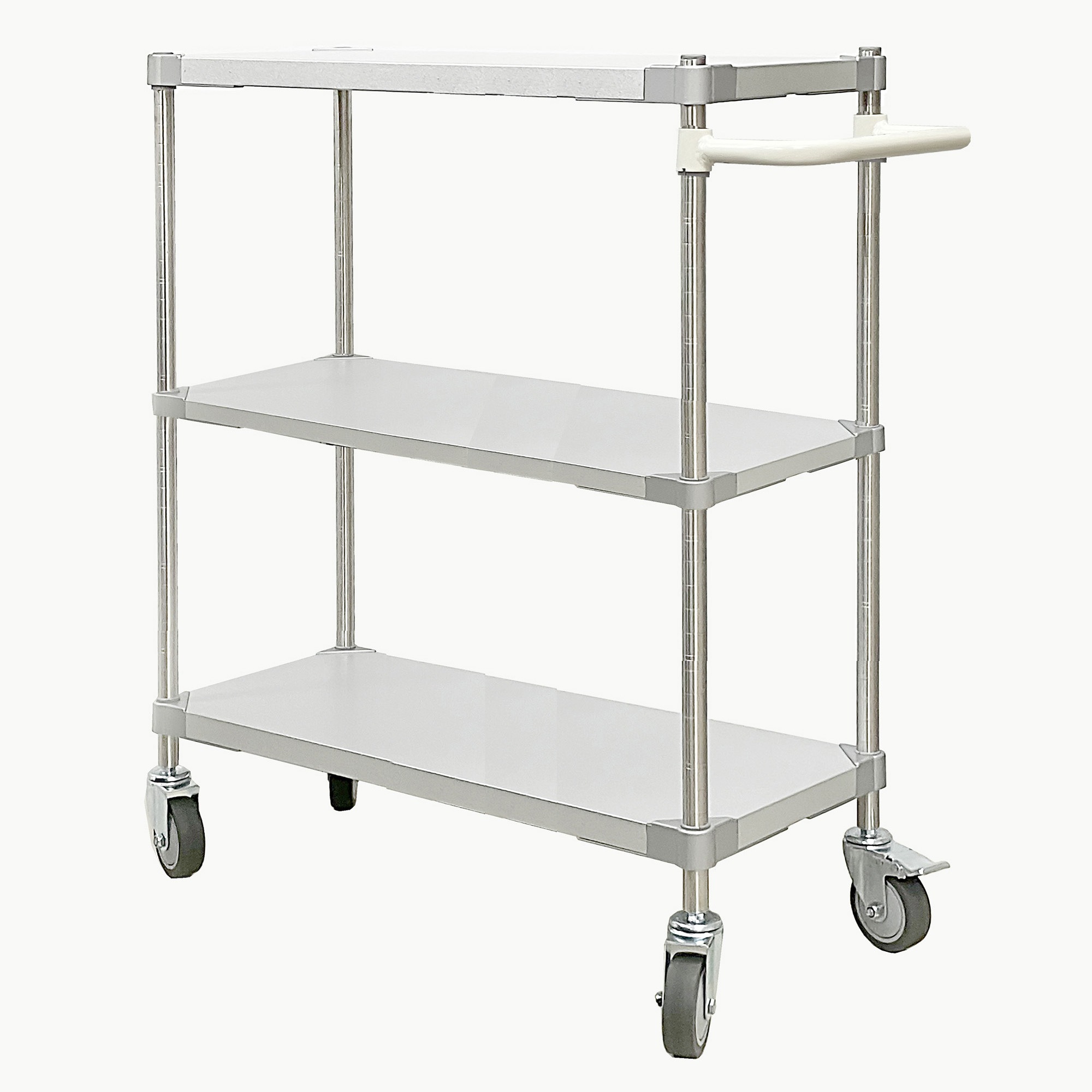 TGGS3-35909WH ガルバリウムシェルフワゴン取っ手付 プロフェイス 高さ1038mm 段数3 間口913mm奥行362mm  TGGS3-35909WH