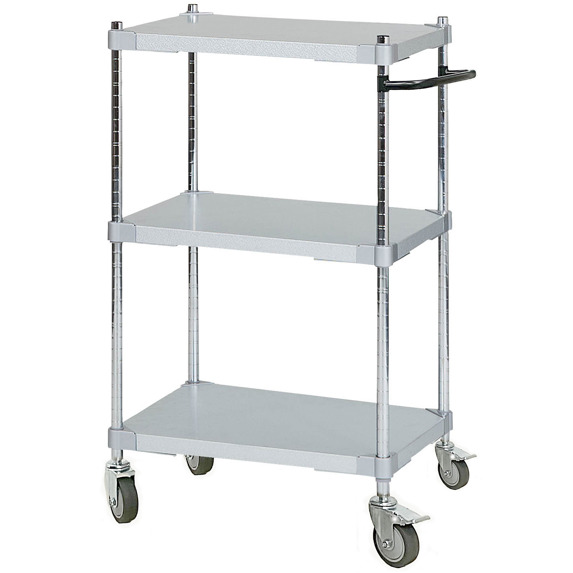 TGGS3-46609BK ガルバリウムシェルフワゴン取っ手付 プロフェイス 高さ1038mm 段数3 間口615mm奥行463mm  TGGS3-46609BK 36,387円