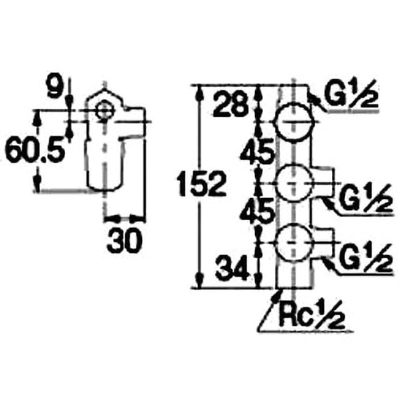 783-532-13B キッチンヘッダー 1個 カクダイ 【通販サイトMonotaRO】