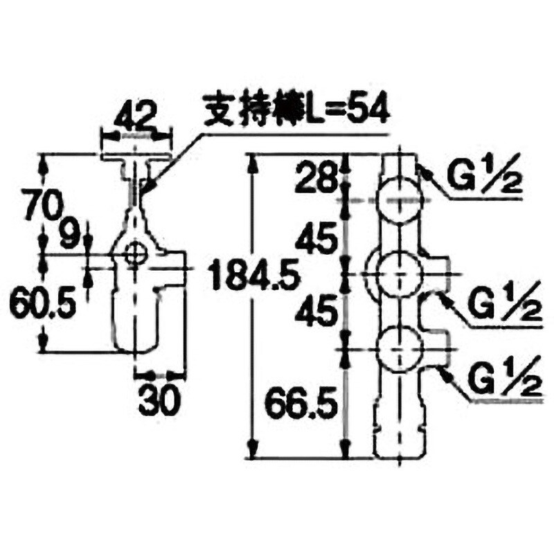 783-552-13B キッチンヘッダー 1個 カクダイ 【通販サイトMonotaRO】