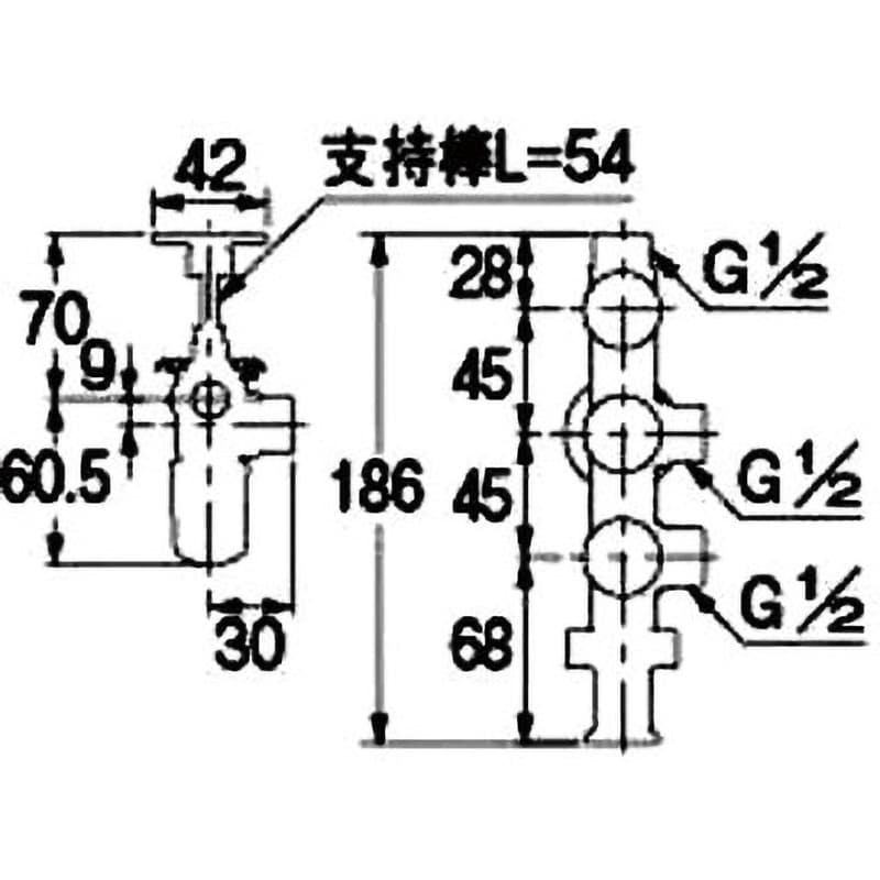 783-554-13B キッチンヘッダー クイックファスナー式 1個 カクダイ